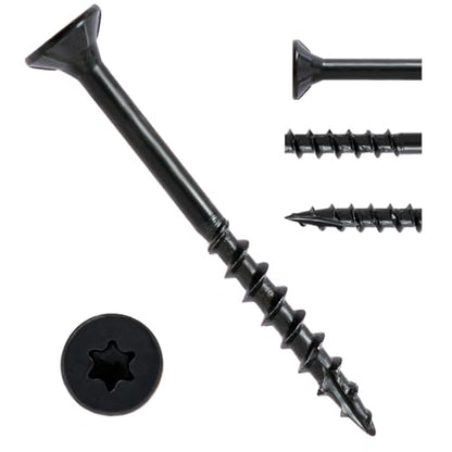 LIONMAX Deck Screws 2 Inch, Exterior Wood Screws #8 x 2, 100 PCS, Black - color: Black, size: #8 x 2"