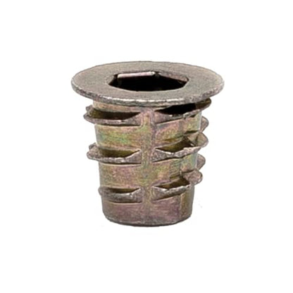 E-Z LOK Threaded Insert for Soft Wood, Zinc Hex-Flanged Thread Inserts 10-24 Internal Threads, 0.394" Length Pack of 10 - size: Hex", style: Flanged \ 10mm Length