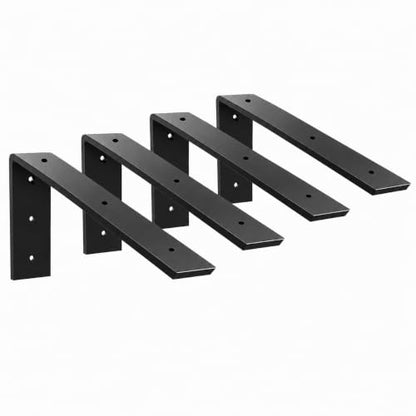 WINKER Countertop Support Bracket 4 Pack Heavy Duty 3/8" Thick Hidden L Shelf Bracket 16" x 6" x 2.5" Metal Corbels for Quartz/Granite/Wood/Concrete/Laminate Countertops, Black - size: 16″x6″x2.5″-3/8" thick, style: Black-4Pack