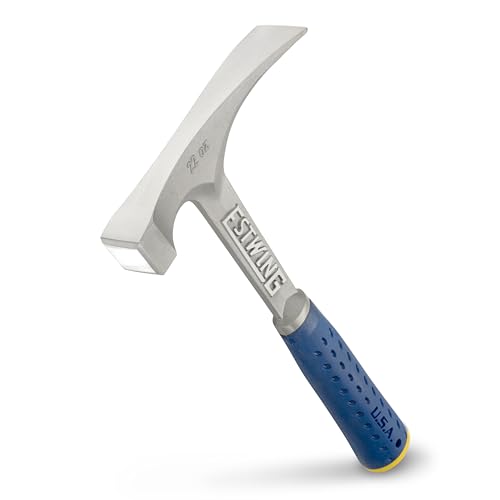 ESTWING Bricklayers/Mason's Hammer, 22 oz Brick Hammer, E6-22BLC - style: Short Handle