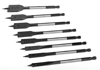 WEN DB818P 8-Piece 6-Inch Wood Spade Bit Set with Carrying Case - style: Spade Bit Set