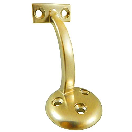 Richelieu | 3 1/8-inch (79 mm) Handrail Bracket, Brass - size: 3 1/8-in, style: Brass