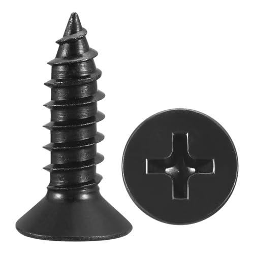 METALLIXITY 50Pcs #12x5/8 Countersunk Phillips Wood Screws SS304