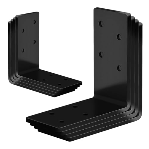 8 Pack L Brackets 3x3 for Wood Heavy Duty Corner Angle Brace Black - size: 3''x1.5''