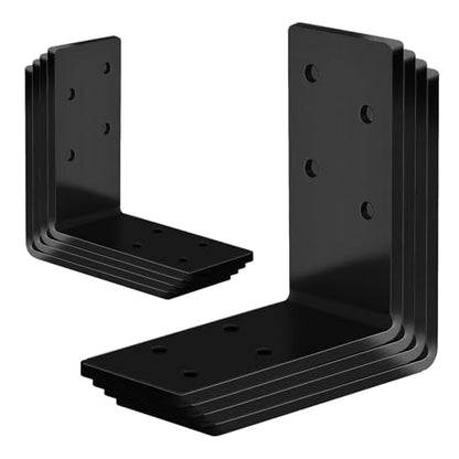 8 Pack L Brackets 3x3 for Wood Heavy Duty Corner Angle Brace Black - size: 3''x1.5''