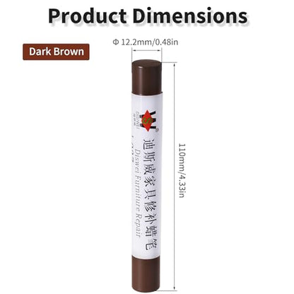 Wood Filler Sticks, Dark Brown, Scratch Repair Crayons - color: Dark Brown