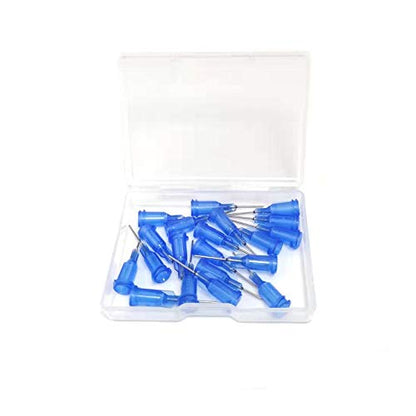 22 Gauge 0.5in Blunt Tip Dispensing Syringe Needle, Blue 20 PCS - style: 22GAx1/2＂