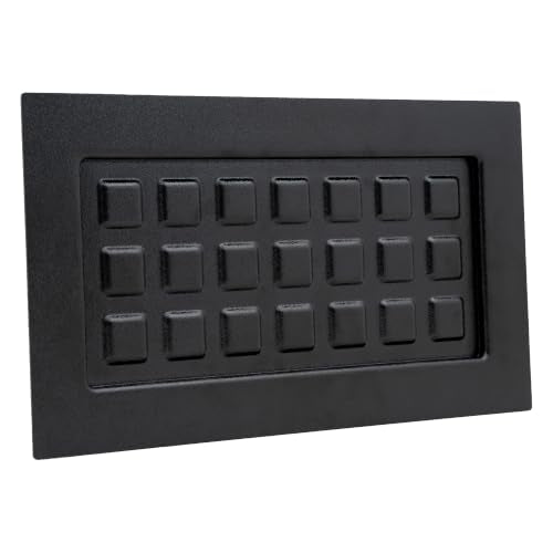 Shallow Recessed Crawl Space Vent Cover, 8"H × 16"W, Black - color: Black (Shallow Depth)