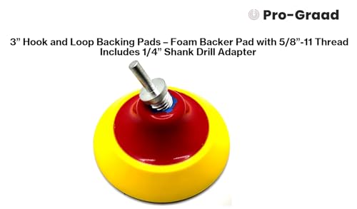 2 Pack 3" Premium Hook & Loop Backing, Foam Backer Pad, 5/8-11 - style: 3"
