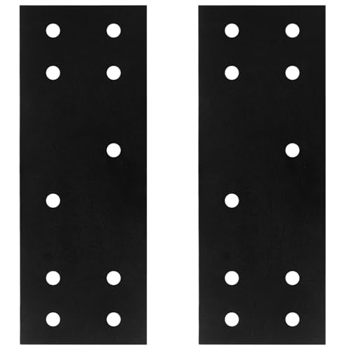 2 PCS Flat Mending Plate for 8x8 Post, Splice Bracket 6-Gauge Heavy Duty