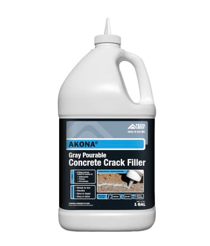 Akona Gray Pourable Concrete Crack Filler, 1 Gallon - size: Gallon