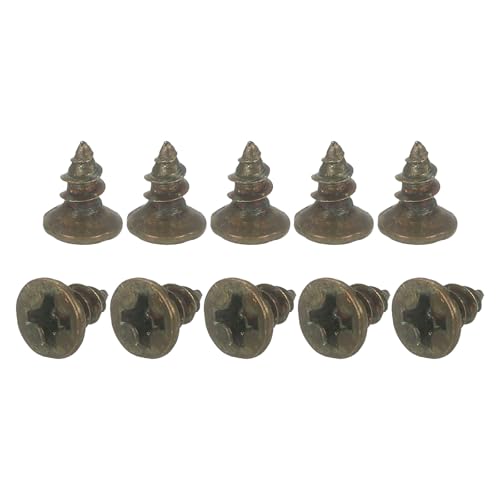 uxcell Brass Wood Screws, M3x6mm Phillips Flat Head Self Tapping Connector for Door Hinges, Wooden Furniture, Home Appliances 50Pcs - size: M3x6mm
