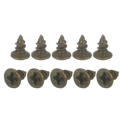 uxcell Brass Wood Screws, M3x6mm Phillips Flat Head Self Tapping Connector for Door Hinges, Wooden Furniture, Home Appliances 25Pcs - size: M3x6mm