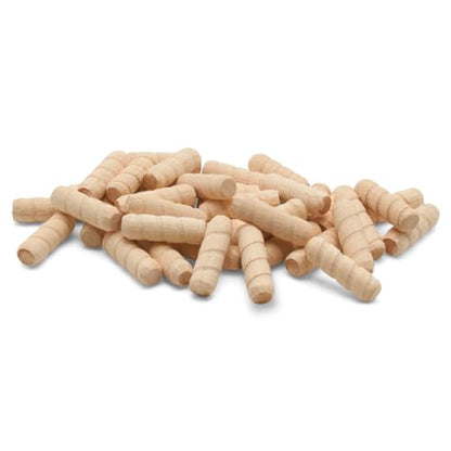 Wooden Dowel Pins 5/16 inch x 1 inch, Pack of 100 Spiral Dowel Joints for Woodworking, Furniture and Crafts, by Woodpeckers - size: 5/16 inch x 1 inch