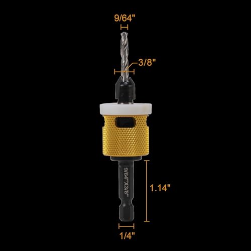 9/64" x 3/8" Carbide Tipped Countersink Bit with Depth Stop - size: 9/64" x 3/8" (Single Piece)