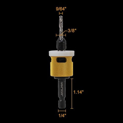 9/64" x 3/8" Carbide Tipped Countersink Bit with Depth Stop - size: 9/64" x 3/8" (Single Piece)