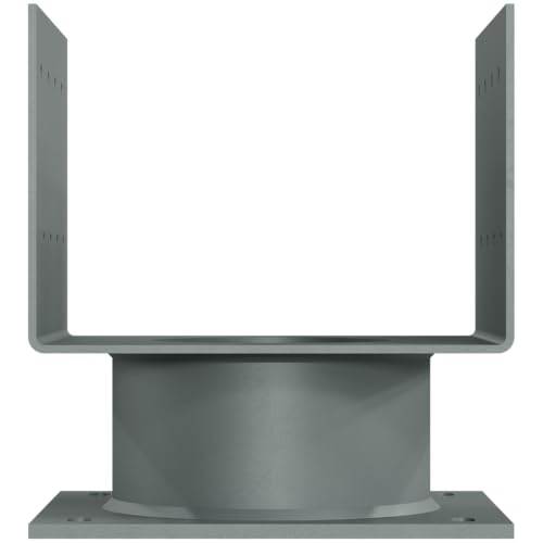 Simpson Strong-Tie ECB66 Elevated Column Base - 6x6 Nominal Post Size, 2-Inch Elevated Base, 1-Inch Standoff, Flexible Anchorage Options, Gray Paint Finish