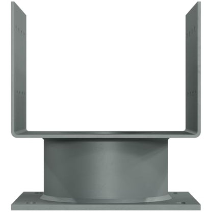 Simpson Strong-Tie ECB66 Elevated Column Base - 6x6 Nominal Post Size, 2-Inch Elevated Base, 1-Inch Standoff, Flexible Anchorage Options, Gray Paint Finish