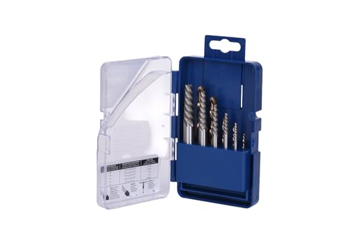 Century Drill & Tool 88710 Screw Extractor & Left Hand Drill Bit Set, 10 - size: 10-piece Spiral Flute