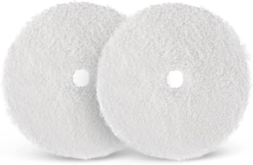 SPTA Microfiber Cutting Pads, Microfiber Finishing Pads Soft Microfiber Wax Removal Pad with Hook and Loop (3 inch(80mm)) - size: 3 inch(80mm)