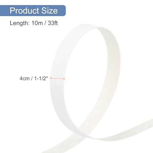 uxcell PVC Edge Banding 1 1/2 Inch x 33ft Self-Adhesive Veneer Trim - color: White Plane, size: 1 1/2 inch x 33ft