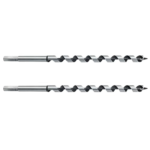 Wood Auger Drill Bit 9/16" x 11.7" with 1/2" Hex Shank, 2Pcs - size: 9/16" x 11.7"