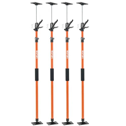 VEVOR Cabinet Jack Support Pole, 4-Pack, 45.7-114.2 Inch Steel Telescopic Quick Support Rod, Adjustable 3rd Hand System up to 154 lbs Capacity for Installing Cabinets, Lifting Drywall, Cargo Bars - style: 4 PCS