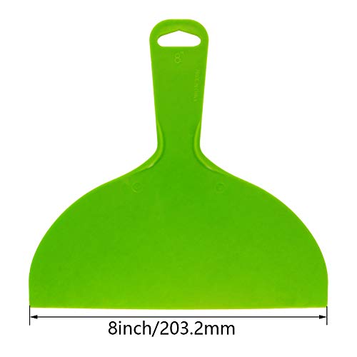8 Inch Plastic Putty Knife, 3Pcs Flexible Paint Scraper Tool for Spackling - size: 8 inch