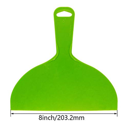 8 Inch Plastic Putty Knife, 3Pcs Flexible Paint Scraper Tool for Spackling - size: 8 inch