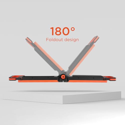 BLACK+DECKER Rechargeable Hanging LED Light, 1100 Lumens Foldable Double-Sided LED Work Light, 5 Modes, Tripod, Hook & Magnetic Mount, Indoor/Outdoor IP54 Weather-Resistant COB Lighting, Adjustable