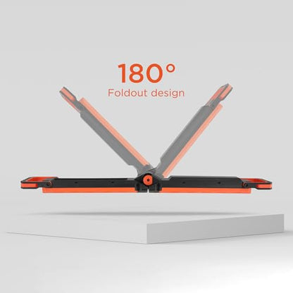 BLACK+DECKER Rechargeable Hanging LED Light, 1100 Lumens Foldable Double-Sided LED Work Light, 5 Modes, Tripod, Hook & Magnetic Mount, Indoor/Outdoor IP54 Weather-Resistant COB Lighting, Adjustable
