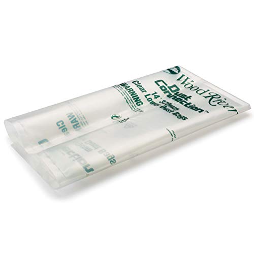 Woodriver Dust Connection 5" Clear Lower Dust Bags - 370 Mm / 14" Diameter