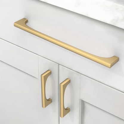 Asidrama 10 Pack 7.5 Inch(192mm) Champagne Bronze Cabinet pulls Kitchen Cabinet Handles, Cabinet Pulls Kitchen Cabinet Hardware for Cupboard Drawer Pulls 2321 - color: Champagne Bronze, size: 7.5" Hole Center, style: 10 Pack