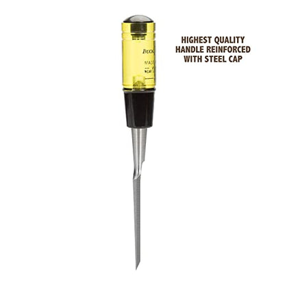 Buck Brothers 120105BC 3/4" Wood Chisel Made in USA, For Paring and Finishing Cuts in Carpentry and Woodworking, Tempered Tool Steel Blade, Mallet-Safe Handle - size: 3/4"