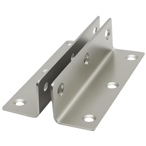 4" x 1" Corner Brace Angle Bracket, 4 Pcs, Stainless Steel - size: silver,4"x 1"