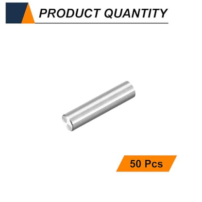 HARFINGTON 50pcs Dowel Pins M1(1mm) x 4mm 304 Stainless Steel Cylindrical Shelf Support Peg Pin Rod Fasten Elements for Metal Devices Wood Furniture DIY Installation, Silver - size: M1 x 4mm