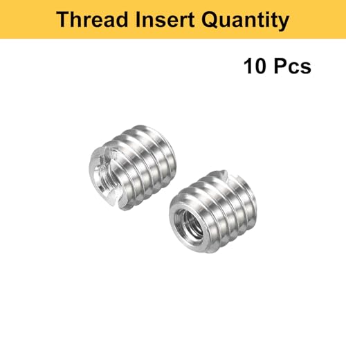 HARFINGTON 10pcs Thread Repair Inserts M4 x 0.7 Male to M2 x 0.4 Female Thread 4mm Long Stainless Steel Reducing Nuts Metric Self Tapping Sleeves Threaded Reducer Industrial Fasteners - size: M4 x 0.7 Male to M2 x 0.4 Female x 4mm