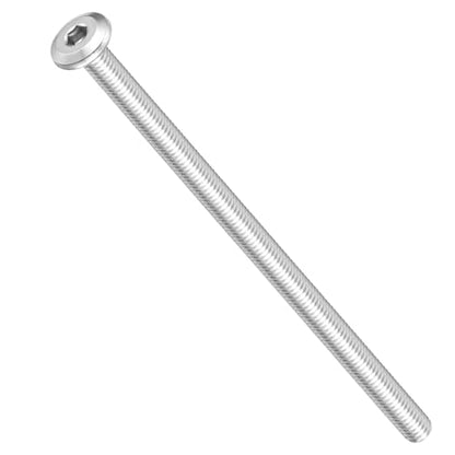METALLIXITY Flat Head Hex Socket Cap Screws M6-1x110 10Pcs - color: Silver Tone, size: M6-1x110mm