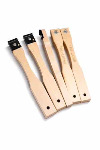 Tru-Lamb Floor Scrapers, 5 Pack, Paint, Stain & Varnish Removal Tools with Red Devil Blades, Professional Scrapers for Surface Prep and Finish Removal (5 Pack, 11" x 1.5") - size: 11" x 1.5"