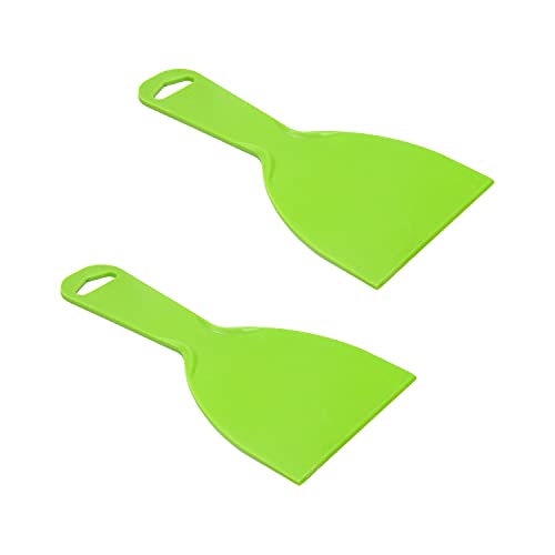 Utoolmart Putty Knife 4" Putty Scraper Large Size Flexible Paint Scraper Tool for Spackling, Wallpaper Scraper Plastic Spreader, Spatula Scraper, Spackle Tools Green 2Pcs - size: 4 inch