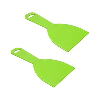 Utoolmart Putty Knife 4" Putty Scraper Large Size Flexible Paint Scraper Tool for Spackling, Wallpaper Scraper Plastic Spreader, Spatula Scraper, Spackle Tools Green 2Pcs - size: 4 inch