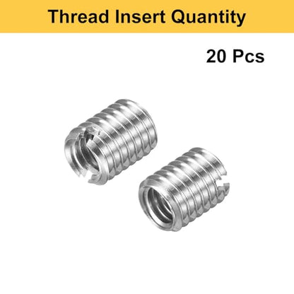HARFINGTON 20pcs Thread Repair Inserts M8 x 1.25 Male to M6 x 1 Female Thread 10mm Long Stainless Steel Reducing Nuts Metric Self Tapping Sleeves Threaded Reducer Industrial Fasteners - size: M8 x 1.25 Male to M6 x 1 Female x 10mm
