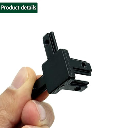 12Sets 2020 Aluminum Extrusion Hardware Accessories with Screws&Wrench, 12Pcs Black 3-Way Bracket with 50Pcs Set Screws for 2020 V T Slot Rail Aluminum Extrusion Profile - style: 12 Set 20 Series Bracket Black
