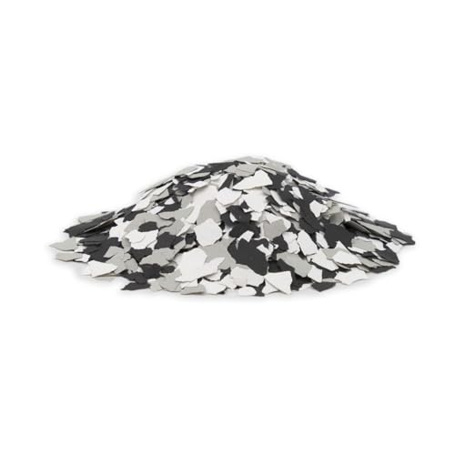 Epoxy Floor Kit for Concrete, 300-400 ft², Medium Gray with Domino Flake - size: 300-400 ft², style: Medium Gray with Domino Flake