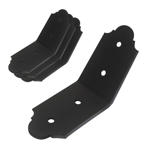 4Packs 45-Degree Angle Bracket Decorative Knee Braces, 6" Heavy Duty Flush Inside 45-Degree Connector Brace, Outside 45 Degree Mount Bracket Building Accessories Products - size: 4packs-45 degree