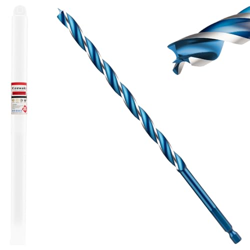 3/4" x 12" Wood Auger Drill Bits, 3-Flute Hex Shank - size: 3/4" x 12"