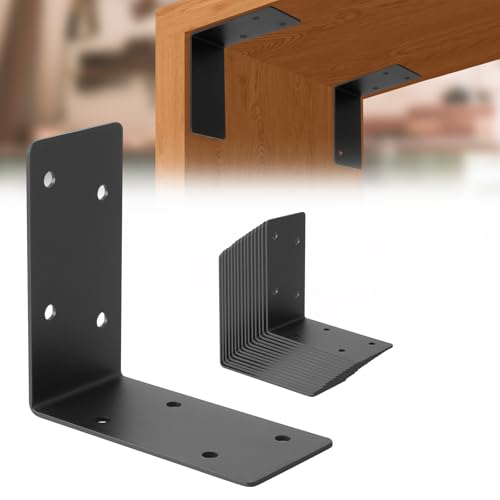 16 Pcs 4"x4"x2" Steel L Corner Brackets, Sturdy and Durable - size: 4X4X2