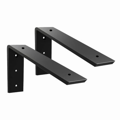 WINKER Countertop Support Bracket 2 Pack Heavy Duty 3/8" Thick Hidden L Shelf Bracket 8" x 6" x 2.5" Metal Corbels for Quartz/Granite/Wood/Concrete/Laminate Countertops, Black - size: 8″x6″x2.5″-3/8" thick, style: Black-2Pack