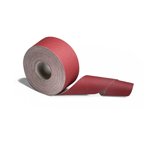 VSM 1-1/2" x 50yd (150'), 60 Grit (Medium) Aluminum Oxide Sanding Shop Roll, F-Weight Cotton Cloth Backed Sandpaper Roll for Hand Finishing, Woodworking, Metal Working, Polishing - style: 60 Grit