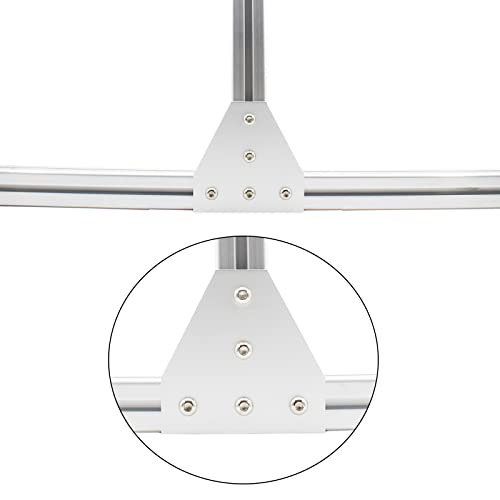 4 PCS Joint Plate, Surface Anodic Oxidation Silver T Shape Corner Bracket, 5 Hole Outside Joining Plate for 2020 Series Aluminum Profile 3D Printer Frame - size: 2020T